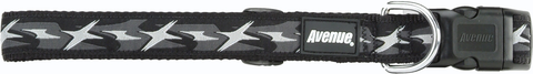 Nylon Collar Ninja Black 25mm 45 - 65cm