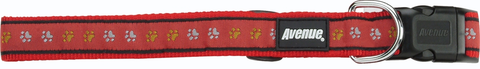Nylon Collar Sweet Feet Red 25mm 45 - 65cm