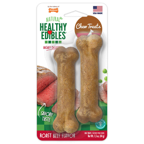 Nylabone Healthy Edibles Roast Beef 2 Pack 44gm