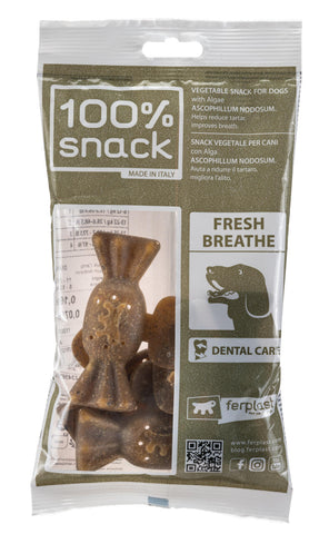 100% Snack Bone Candy Fresh Breath Small 4 Pack