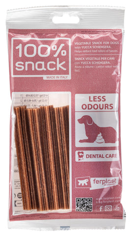 100% Snack Bone Snowflake Stick Less Odours Medium 4 Pack