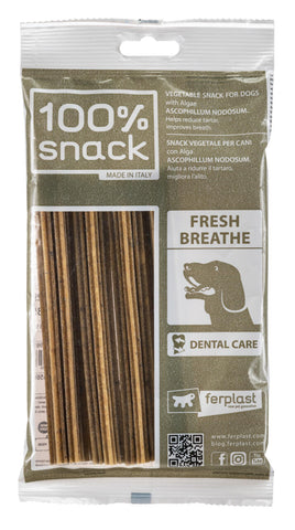 100% Snack Bone Snowflake Stick Fresh Breath Large 3 Pack