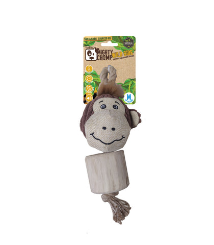 Mighty Chomp Safari Coffee Wood Monkey w/Rope 25cm