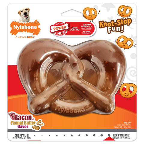 Nylabone Power Chew Giant Pretzel Bacon/Peanut Butter Souper