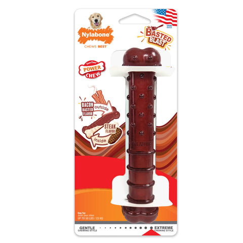 Nylabone Power "Basted Blast"Bone Steak/Bacon Giant