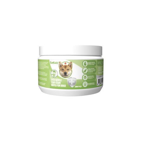 Furkidz Tear Stain Wipes for Dogs - 200 Jar