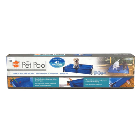 K & H PET POOL BLUE 125 x 80 x 23cm High