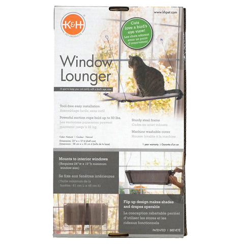 K & H Window Lounger Natural 60 x 30cm