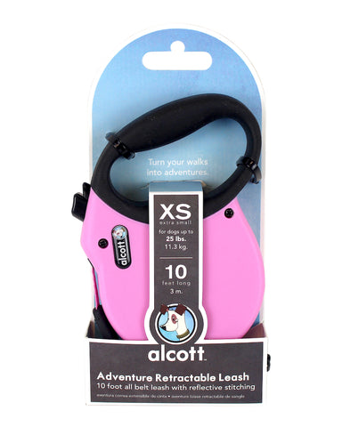 Alcott Adventure Retractable Leash Pink