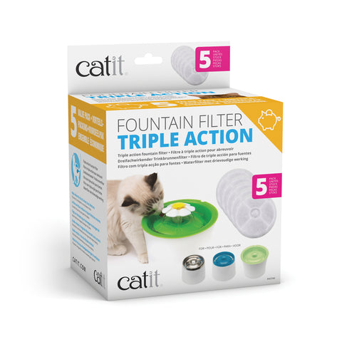 Catit 2.0 Senses Flower Water Softening Cartridge 5 pack