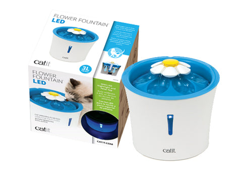 Catit 2.0 Senses Flower Water Fountain 3 Litre with LED Light Indicator
