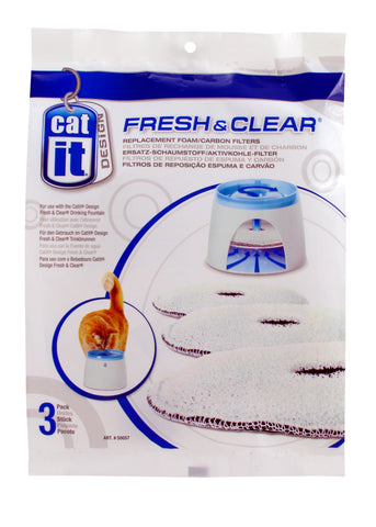 Fresh 'n Clear Cat Drinking Station Foam Carbon Cartridges 3