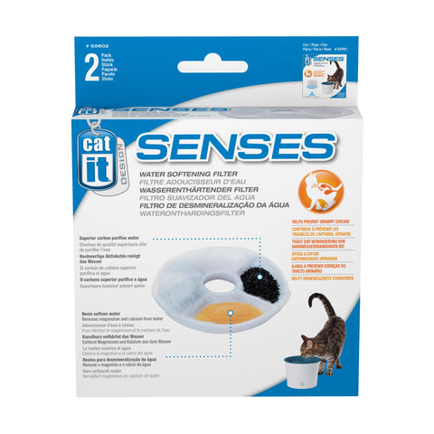 Catit Cat Senses Drinking Fountain Water Softening Filter (2 pack)