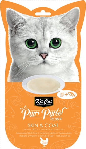 Purr Puree Plus Skin & Coat 4x15gm