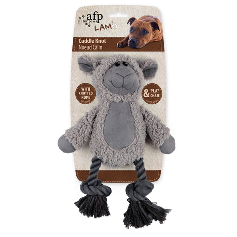 Cuddle Dental Sheep with Rope Dog Toy 31x23cm