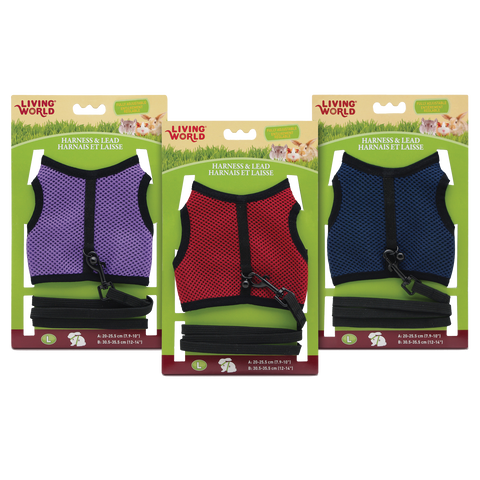 Living World Small Animal Harness & Lead Large