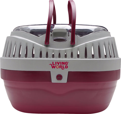 Living World Small Animal Carrier Large Burgundy / Grey