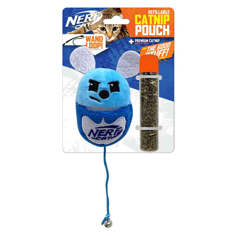 Nerf Cat - Plush Cat  w/Catnip Pouch/Bell  9cm