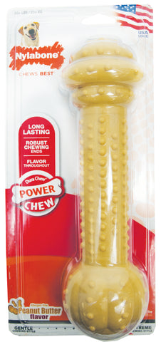 Nylabone Peanut Butter Barbell - Monster
