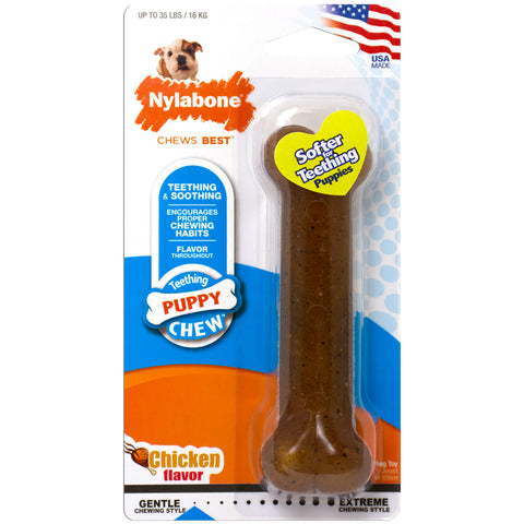 Nylabone Puppy Bone Chicken - Wolf