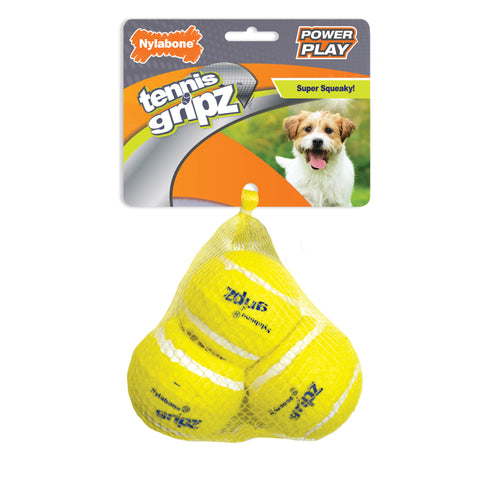 Nylabone Nyla Play - Squeaky Tennis Ball Small (3 Pack)