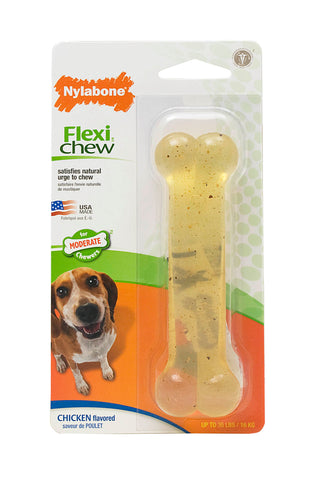 Nylabone FlexiChew Chicken Bone on Card - Wolf