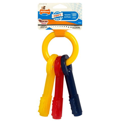 Nylabone Puppy Chew Alternative Keys Bacon - Extra Small