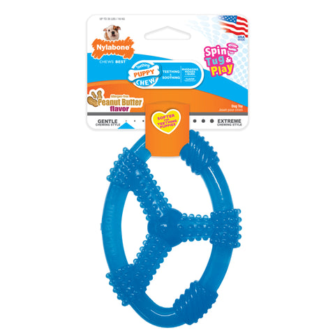 Nylabone Puppy Freezer Chew Ring Peanut Butter