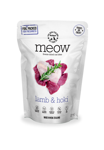 Meow Freeze Dried Cat Food Lamb & Hoki Fish - 50gm