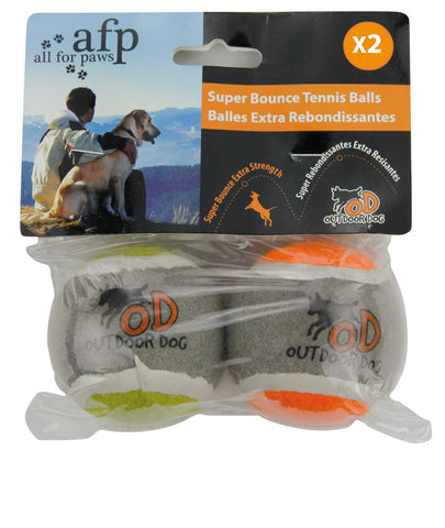 Outdoor Super Bounce Tennis Balls Orange/Green 2 Pack
