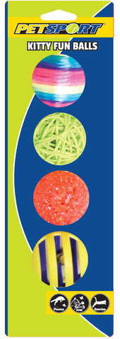 Kitty Fun Balls 4 Assorted