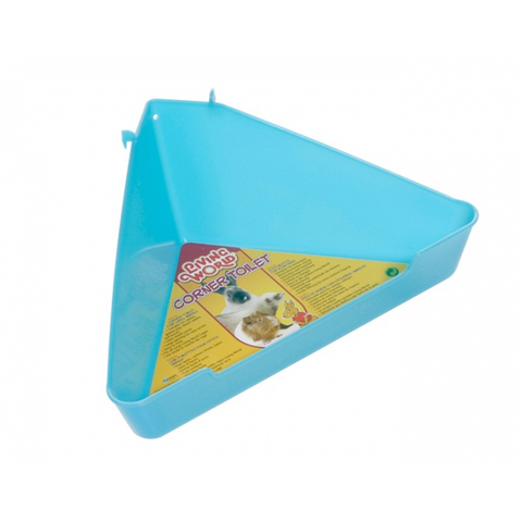 Living World Small Animal Large Corner Toilet Aqua Blue