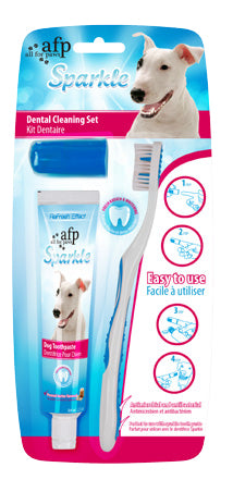 Sparkle Combo Brush/Finger Brush/Toothpaste Kit