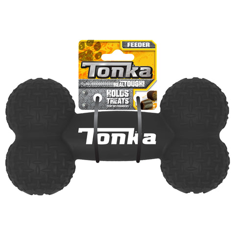 TONKA Diamond Plate Feeder Bone Black 20cm