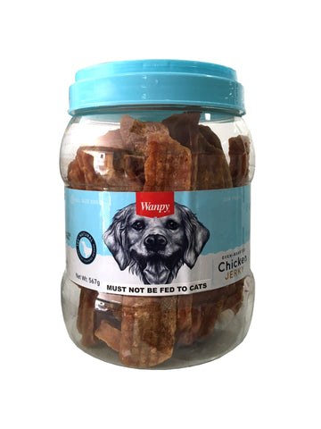 Wanpy Dry Chicken Jerky Strips - 567gm Jar