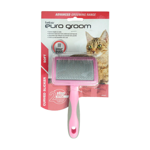 Euro Groom Cat Slicker Curved Soft Pin