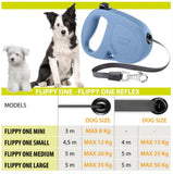 Flippy Reflex Retractable Cord Leash Small Acid Green 4.5mtr