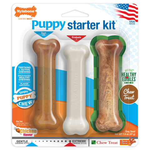 Nylabone Puppy Starter Kit 3 Pack 47gm