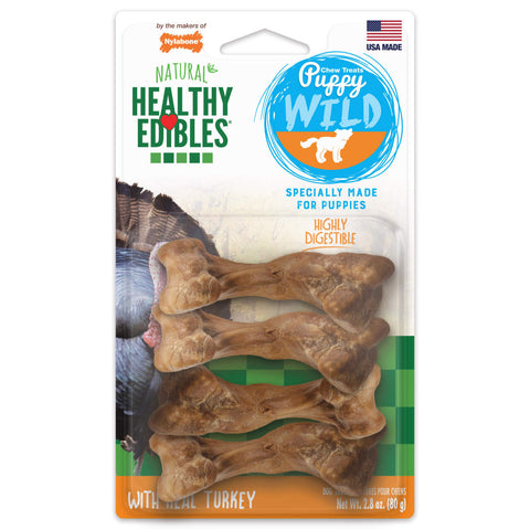 Nylabone Puppy Edibles "Wild" Turkey 4 on Card