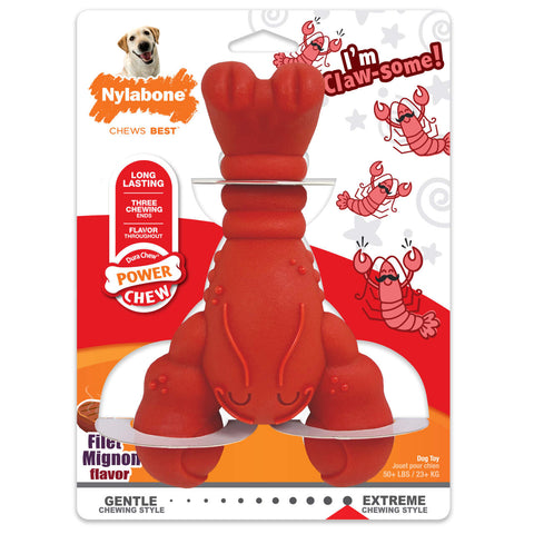 Nylabone Power Chew Lobster Dog Toy Filet Mignon X-Large/Souper