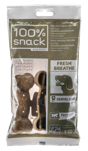 100% Snack Bone Fresh Breath Medium 3 Pack