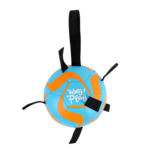 WAG PLAY Action Tugg PU/PVC Retreiver Ball 18cm x 18cm