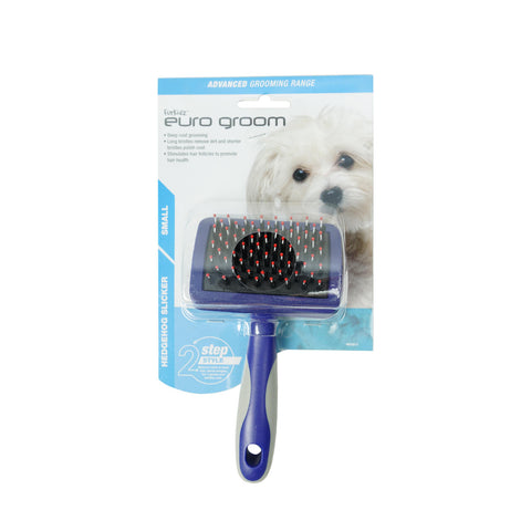 Euro Groom Dog Hedgehog Slicker Small Red Tip