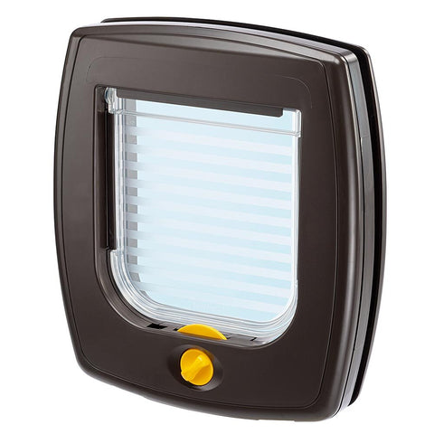 SWING 3 Cat/Small Dog Doors 4 Way Control Brown