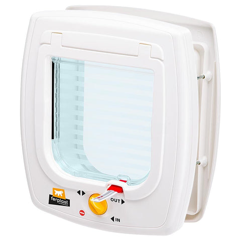 SWING 5 Cat/Small Dog Doors 4 Way+Direction Controller White