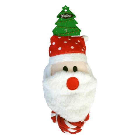 WagTime Chistmas Rope Ball Santa