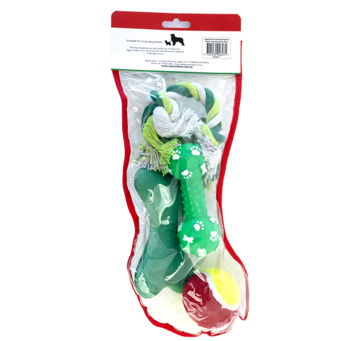 WagTime Chistmas Festive Green Dog Stocking