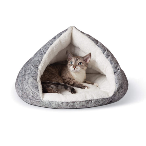 K & H Self Warning Kitty Hut Grey 52 x 47cm