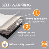 K & H Self Warning Kitty Hut Grey 52 x 47cm