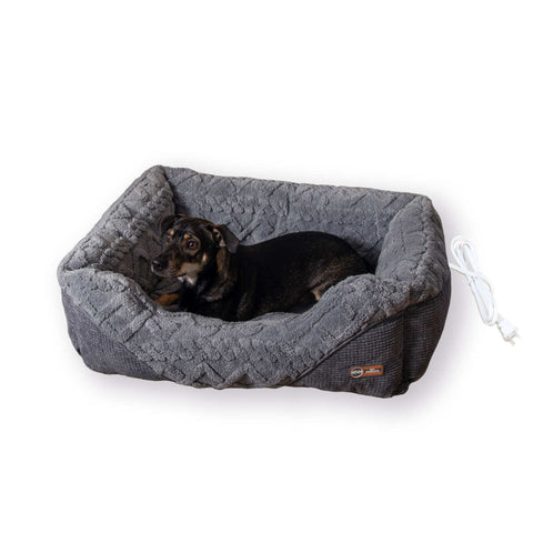 K & H Thermal Pet Lounger Sleeper Grey Small 52 x 50 x 17cm 4w